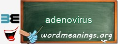 WordMeaning blackboard for adenovirus